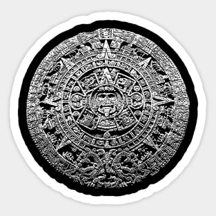 Aztec sun stone, Calendar, Mesoamerican culture Sticker